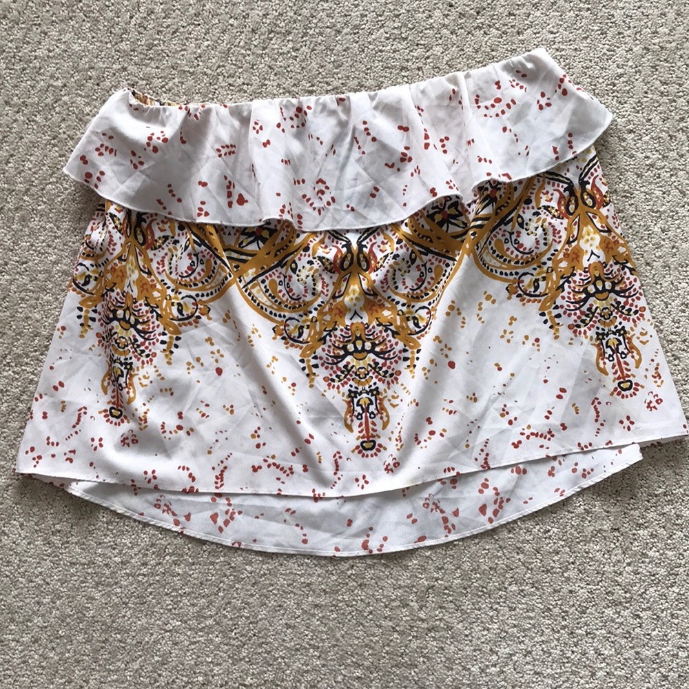 Strapless Ruffle Top